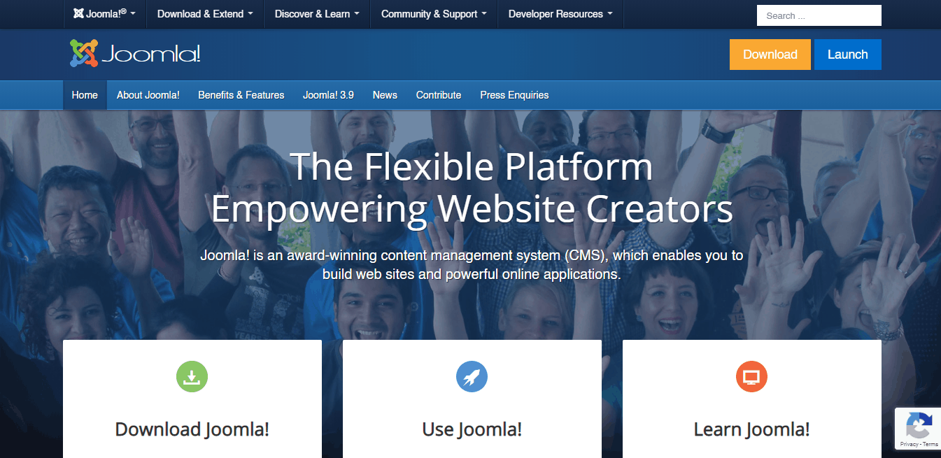 Joomla Website Homepage