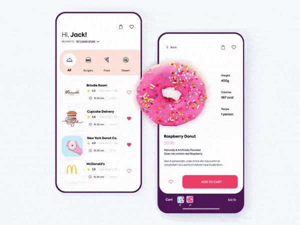 Mobile App Design for Dessert Brand